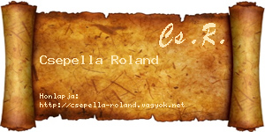 Csepella Roland névjegykártya